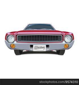 Muscle car poster vector image