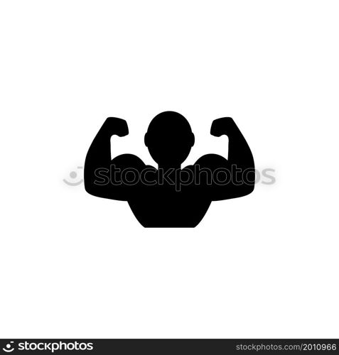 Muscular Bodybuilder, Strong Muscle Man. Flat Vector Icon illustration. Simple black symbol on white background. Muscular Bodybuilder, Strong Man sign design template for web and mobile UI element. Muscular Bodybuilder, Strong Muscle Man. Flat Vector Icon illustration. Simple black symbol on white background. Muscular Bodybuilder, Strong Man sign design template for web and mobile UI element.