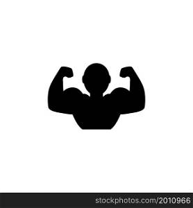 Muscular Bodybuilder, Strong Muscle Man. Flat Vector Icon illustration. Simple black symbol on white background. Muscular Bodybuilder, Strong Man sign design template for web and mobile UI element. Muscular Bodybuilder, Strong Muscle Man. Flat Vector Icon illustration. Simple black symbol on white background. Muscular Bodybuilder, Strong Man sign design template for web and mobile UI element.