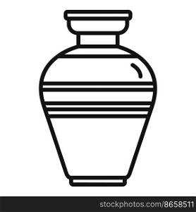 Museum amphora icon outline vector. Vase pot. Ceramic vessel. Museum amphora icon outline vector. Vase pot
