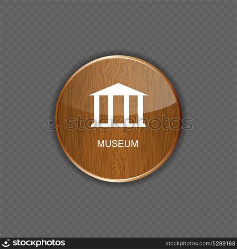Museum application icons vector illustration