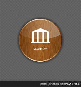 Museum application icons vector illustration