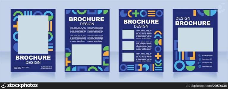 Museum exhibition blank brochure layout design. Artworks demonstration. Vertical poster template set with empty copy space for text. Premade corporate reports collection. Editable flyer paper pages. Museum exhibition blank brochure layout design