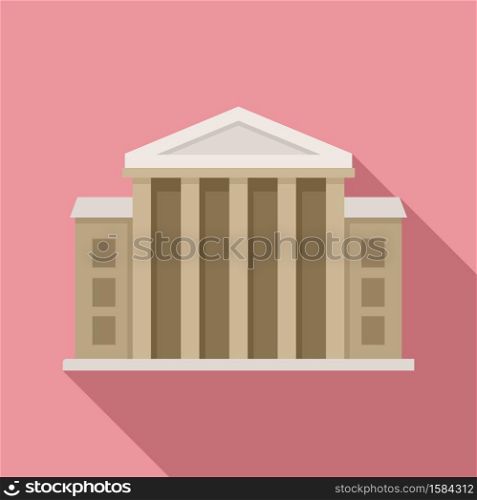Museum icon. Flat illustration of museum vector icon for web design. Museum icon, flat style