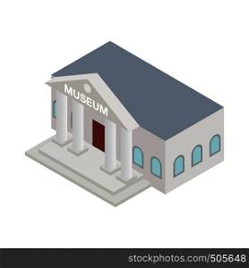 Museum icon in isometric 3d style on a white background. Museum icon, isometric 3d style