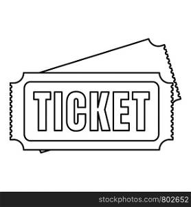 Museum ticket icon. Outline museum ticket vector icon for web design isolated on white background. Museum ticket icon, outline style
