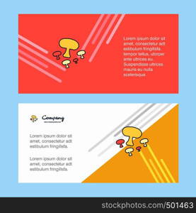 Mushroom abstract corporate business banner template, horizontal advertising business banner.