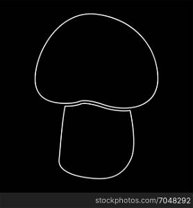 Mushroom - champignon white icon .