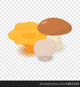 Mushroom icon. Cartoon isometric illustration of mushroom vector icon for web. Mushroom icon, cartoon isometric 3d style