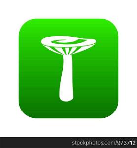 Mushroom icon digital green for any design isolated on white vector illustration. Mushroom icon digital green