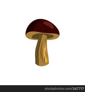 Mushroom icon in cartoon style isolated on white background. Nature and flora symbol. Mushroom icon, cartoon style