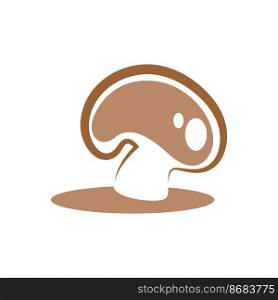 Mushroom icon logo design illustration