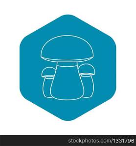 Mushroom icon. Outline illustration of mushroom vector icon for web. Mushroom icon, outline style