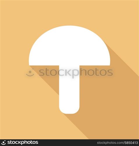 mushroom icon with a long shadow