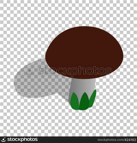 Mushroom isometric icon 3d on a transparent background vector illustration. Mushroom isometric icon