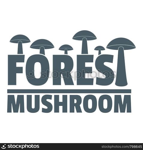 Mushroom logo. Simple illustration of mushroom vector logo for web. Mushroom logo, simple gray style
