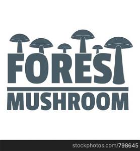 Mushroom logo. Simple illustration of mushroom vector logo for web. Mushroom logo, simple gray style