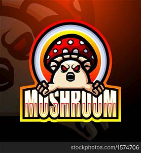 Mushroom mascot esport logo design