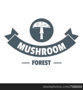 Mushroom organic logo. Simple illustration of mushroom organic vector logo for web. Mushroom organic logo, simple gray style