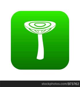 Mushroom russet icon digital green for any design isolated on white vector illustration. Mushroom russet icon digital green
