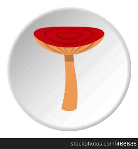 Mushroom russet icon in flat circle isolated on white background vector illustration for web. Mushroom russet icon circle