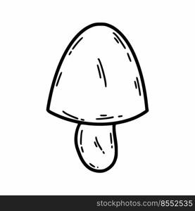 Mushroom. Vector doodle illustration. Sketch. Hand drawn sketch. Coloring book for child.