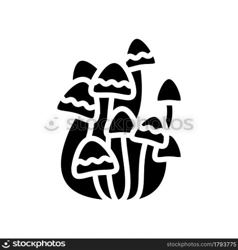 mushrooms boho glyph icon vector. mushrooms boho sign. isolated contour symbol black illustration. mushrooms boho glyph icon vector illustration