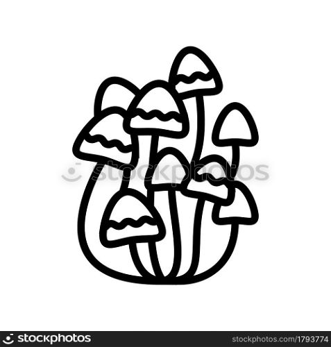 mushrooms boho line icon vector. mushrooms boho sign. isolated contour symbol black illustration. mushrooms boho line icon vector illustration