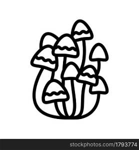 mushrooms boho line icon vector. mushrooms boho sign. isolated contour symbol black illustration. mushrooms boho line icon vector illustration