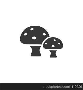 Mushrooms. Isolated icon. Nature and fall flat vector illustration