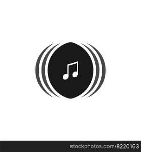 music audio logo vector illustration design