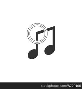 music audio logo vector illustration design