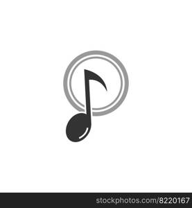 music audio logo vector illustration design