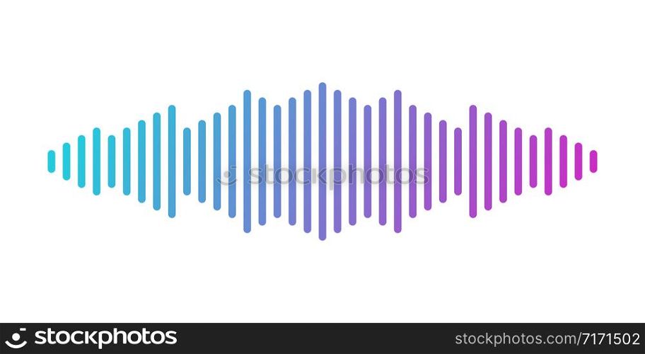 music audio sound wave white background vector illustration