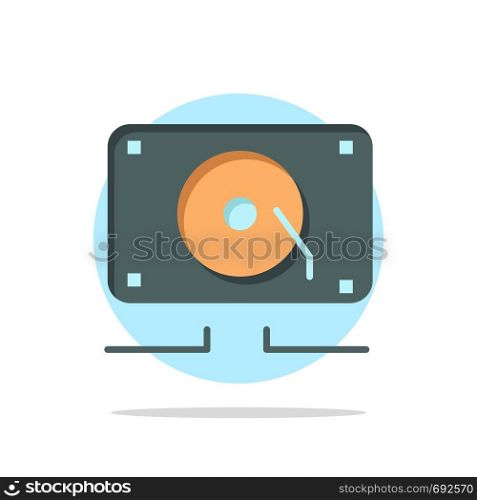 Music, Audio, Speaker, Loud Abstract Circle Background Flat color Icon