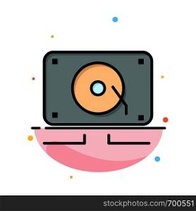 Music, Audio, Speaker, Loud Abstract Flat Color Icon Template