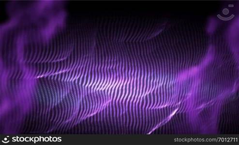 Music Background Vector. Dj Backdrop. Electromagnetic Code. 3D Illustration. Music Background Vector. Electric Bokeh. Dot Glow. 3D Illustration