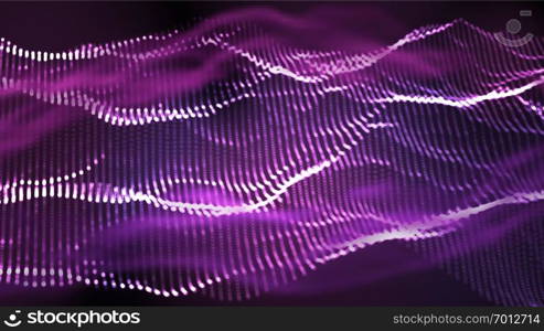 Music Background Vector. Equalizer Audio. Depth Space. 3D Illustration. Music Background Vector. Visual Explosion. Computer Particle. 3D Illustration