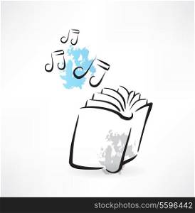 music books grunge icon
