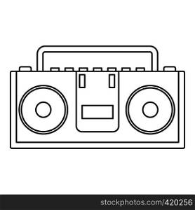Music boombox icon. Outline illustration of music boombox vector icon for web. Music boombox icon, outline style