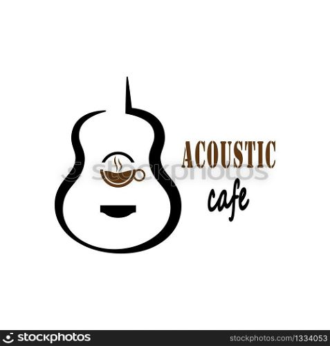 Music cafe logo creative vector icon design