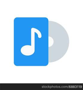 music cd, icon on isolated background