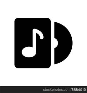 music cd, icon on isolated background,