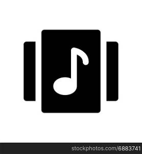 music collection, icon on isolated background,