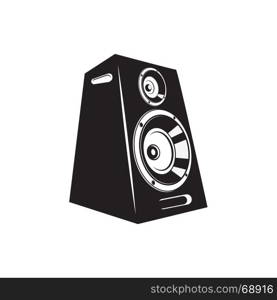 Music emblem on white background. Vector illustration