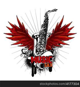 music emblem vector illustration