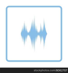 Music equalizer icon. Blue frame design. Vector illustration.