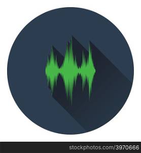 Music equalizer icon. Flat design. Vector illustration.