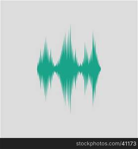 Music equalizer icon. Gray background with green. Vector illustration.