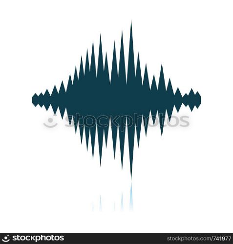 Music Equalizer Icon. Shadow Reflection Design. Vector Illustration.